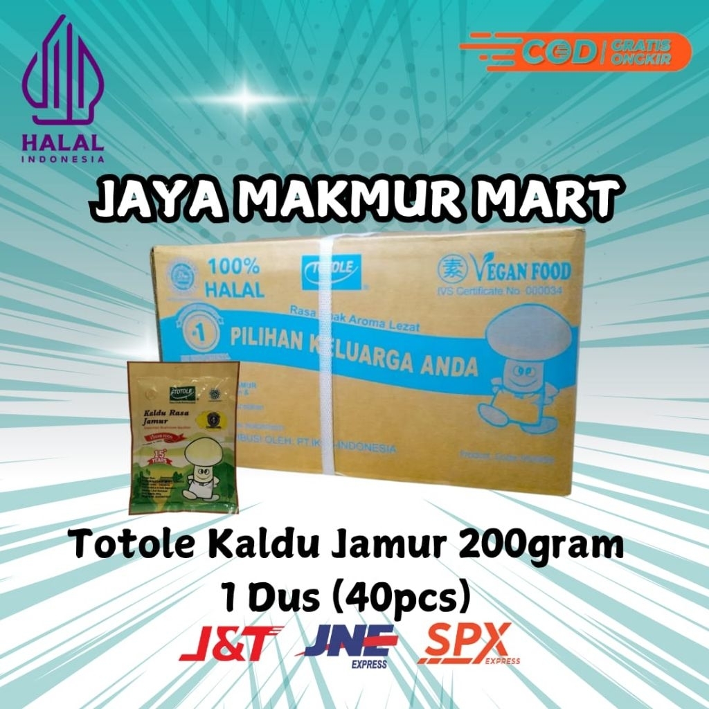 

Totole Kaldu Jamur 200gram/200gr (1 DUS Isi 40pcs) Exp 2027