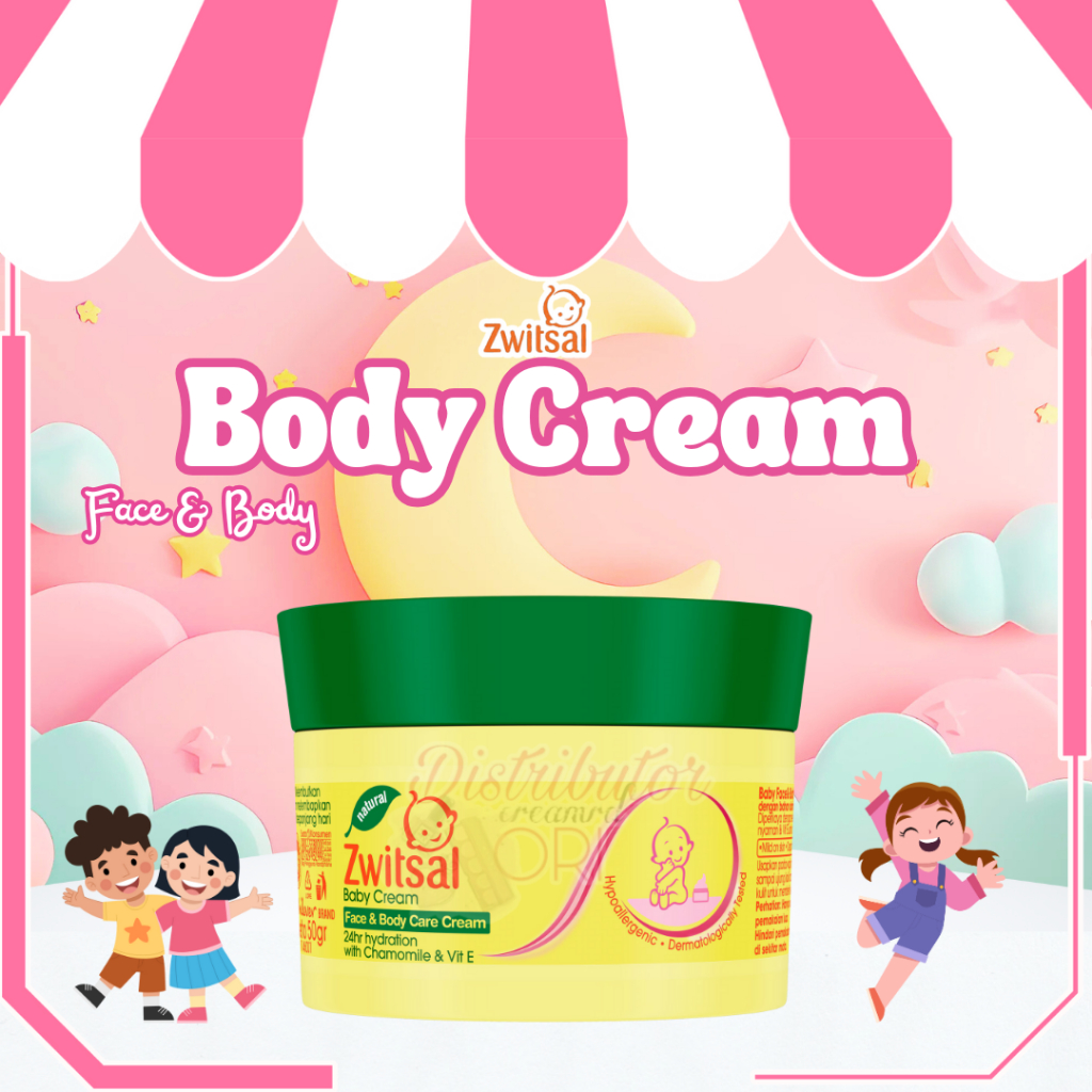 Zwitsal Baby Face & Body Care Cream 50gr Krim Bayi | Bpom