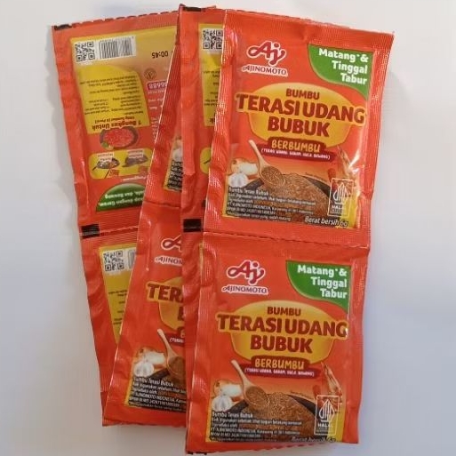 

Bumbu TERASI UDANG BUBUK Ajinomoto 1 Renteng 10 sachet x 6 gr