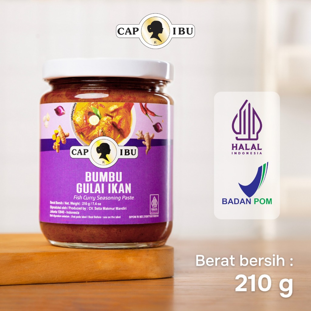 

CAP IBU Bumbu Gulai Ikan Kemasan Jar Beling