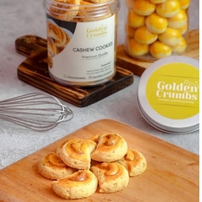 

Kue Kering Mede Golden Crumbs – Cashew Cookies Premium Handmade 230gr