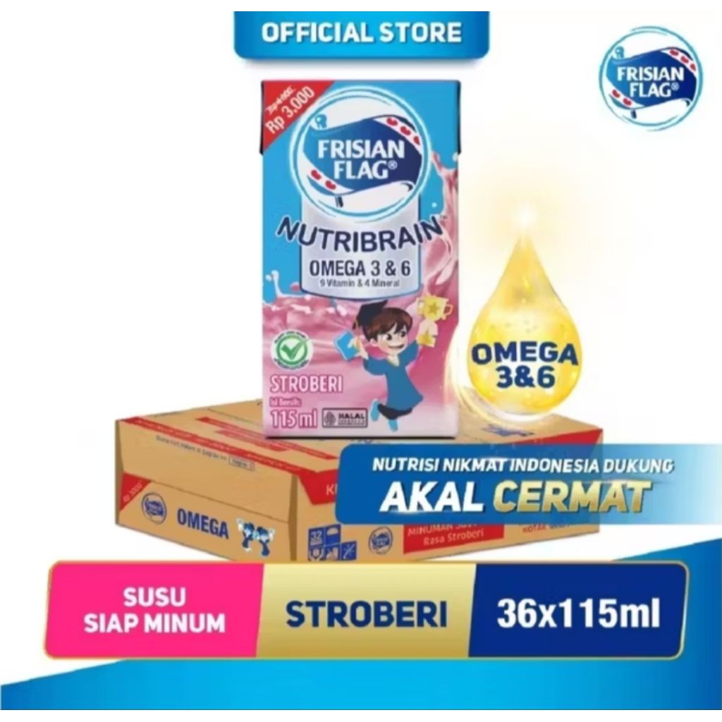 

Frisian Flag 115 ml x 36 Pcs Karton Strawberry Coklat