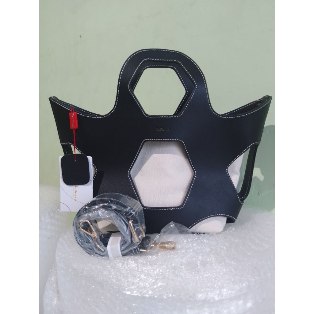 bellezza tas handbag selempang hitam unik