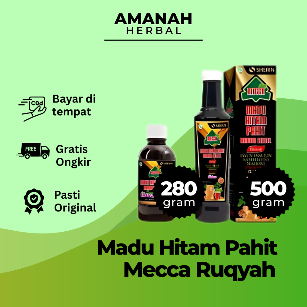 

Madu Hitam Pahit Mecca 280gram 500gram | Bantu atasi diabetes
