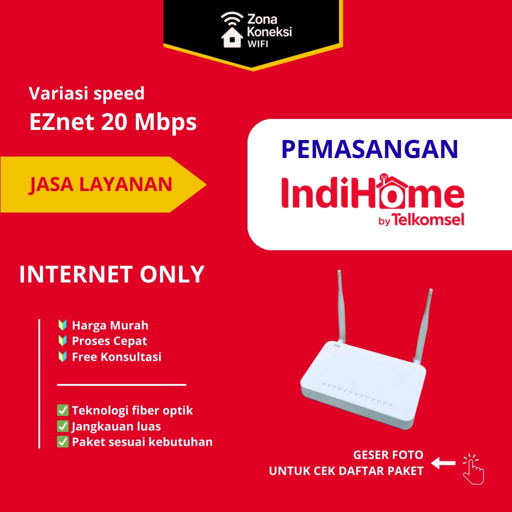 PROMO PASANG BARU INDIHOME EZnet 20 MBPS | PASANG BARU WiFi | PASANG BARU INDIHOME | DAFTAR WIFI