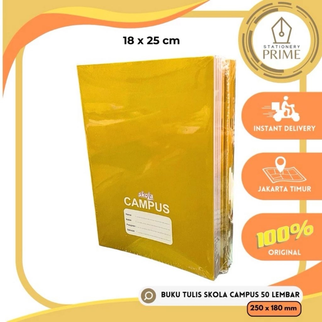 

Buku Tulis Campus BOXY / MAXI Panjang 50 Lembar ATLAS / BIO BOXY / MONO / OKEY / SKOLA / Sihebat ( 1 Pack Isi 10 Buku )