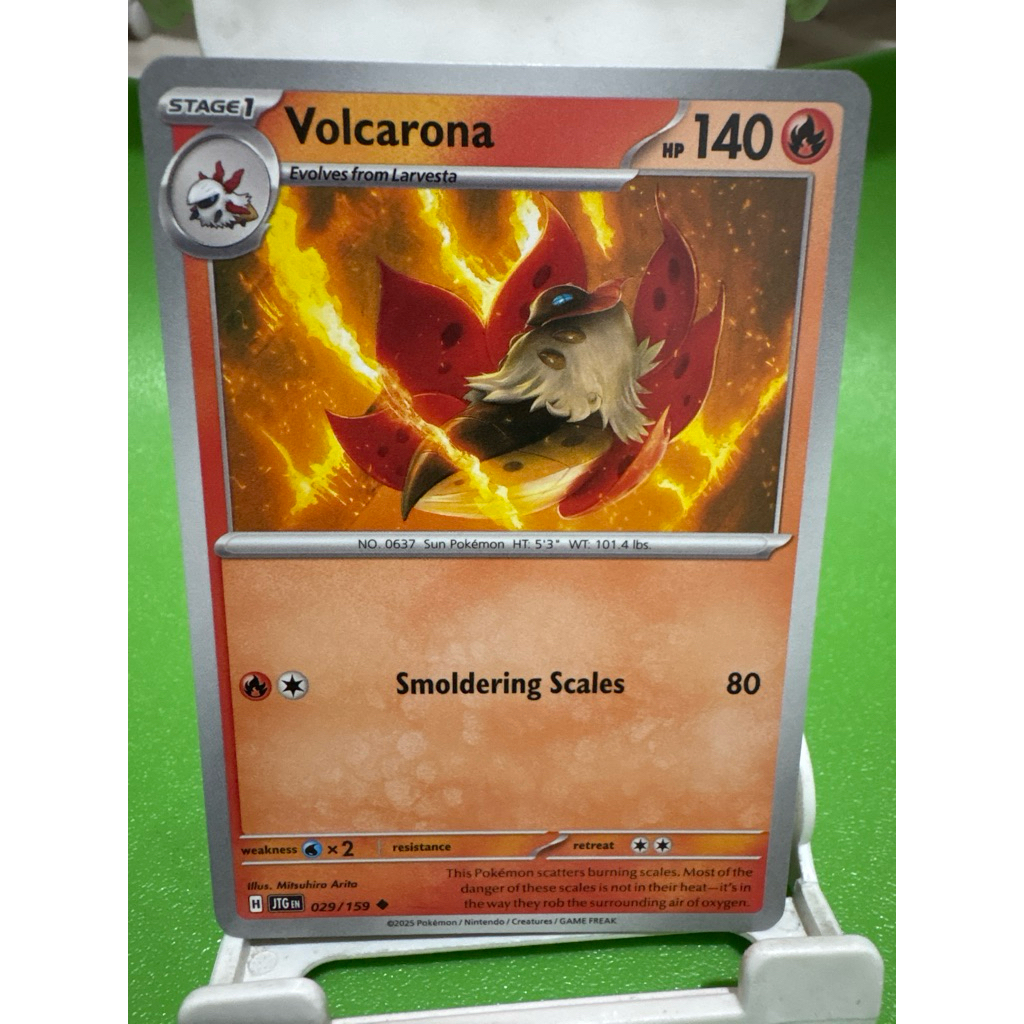 kartu pokemon original volcarona jtg 029/159