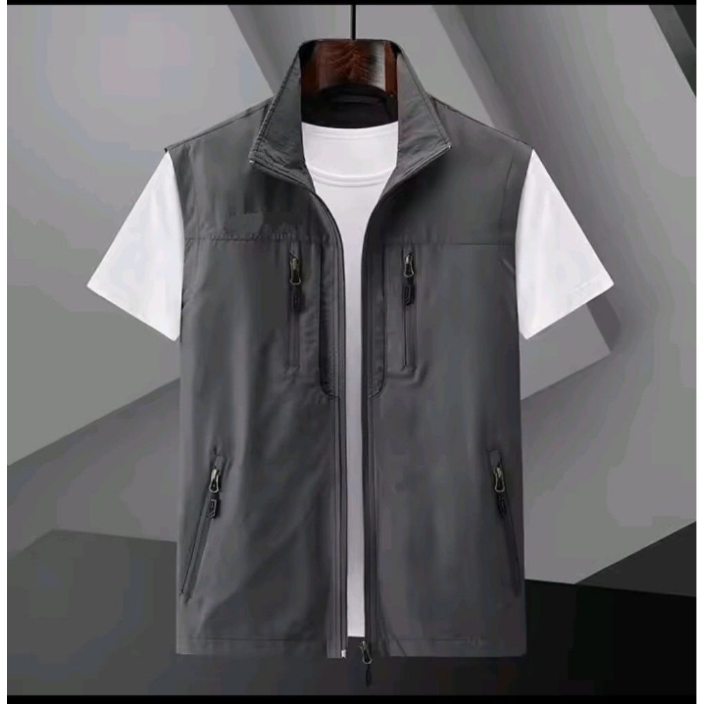 rompi vest pria/rompi santai/rompi kerja/rompi lapangan/rompi kerja lapangan