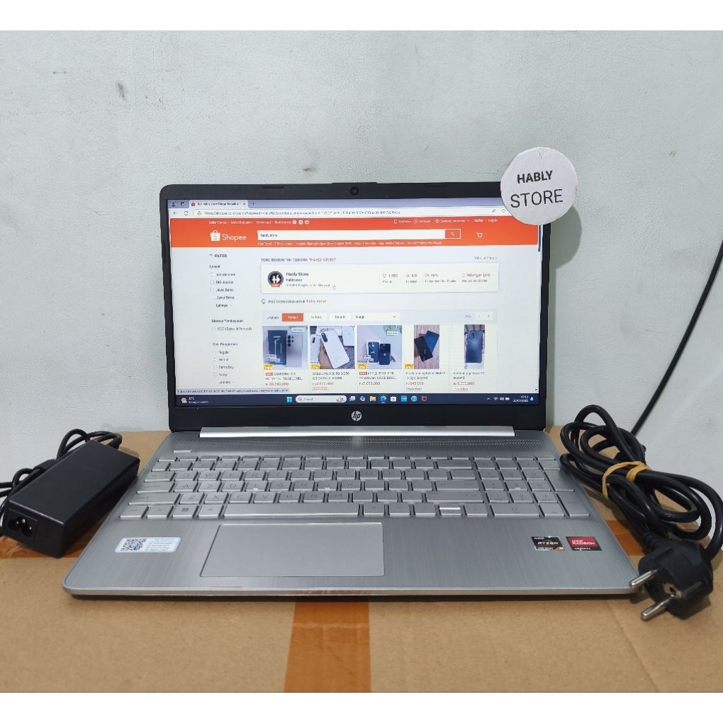 LAPTOP HP 15s-EQ2XXX AMD RYZEN 3 5300U 8GB SSD 512GB 14 INCH SECOND