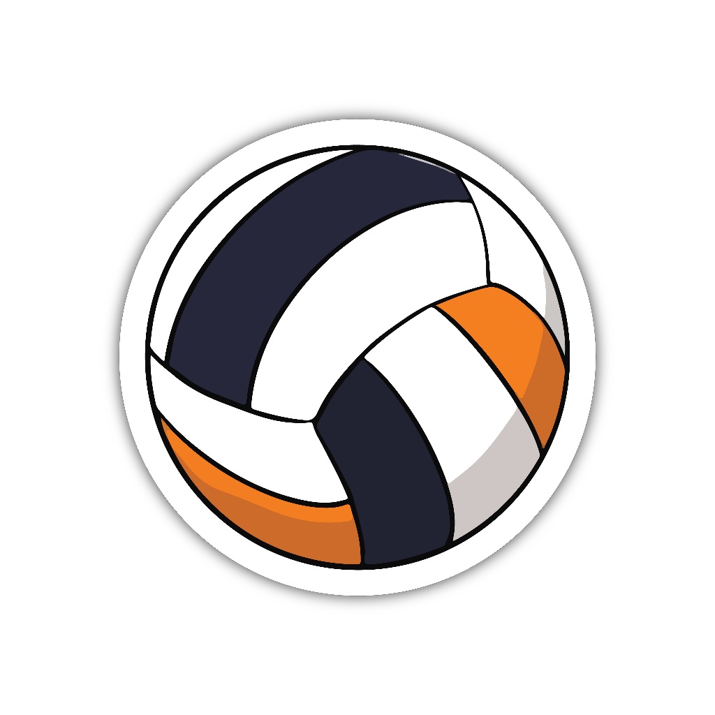 

ZV117 sticker bola voli karakter kartun anime aesthetic, stiker vinyl satuan
