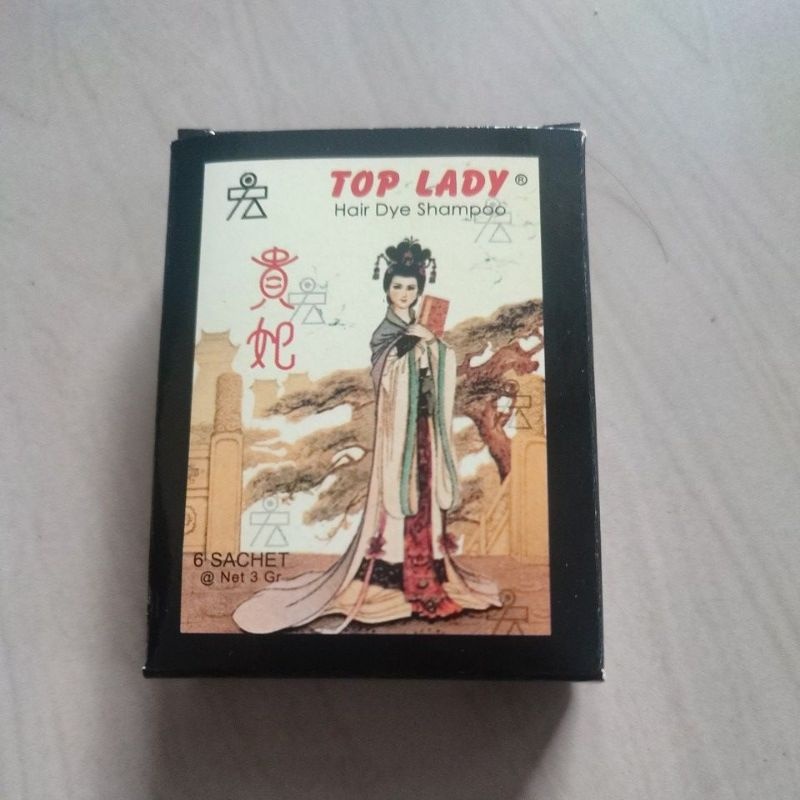 Harvestory - 1 Kotak Kecil - Semir Top Lady Hair Dye Shampoo Hitam / Top Lady Semir Rambut