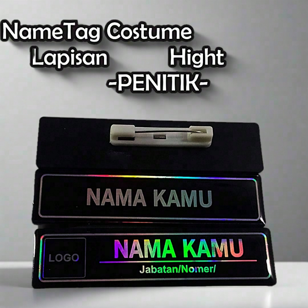 

Name Tag Papan Nama Dada Holografi Resin Pns Security Dokter Perawat Siswa Siswi Umum Magnet Penitik