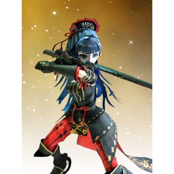 DIY Figure Kertas Honkai Impact Raiden Mei