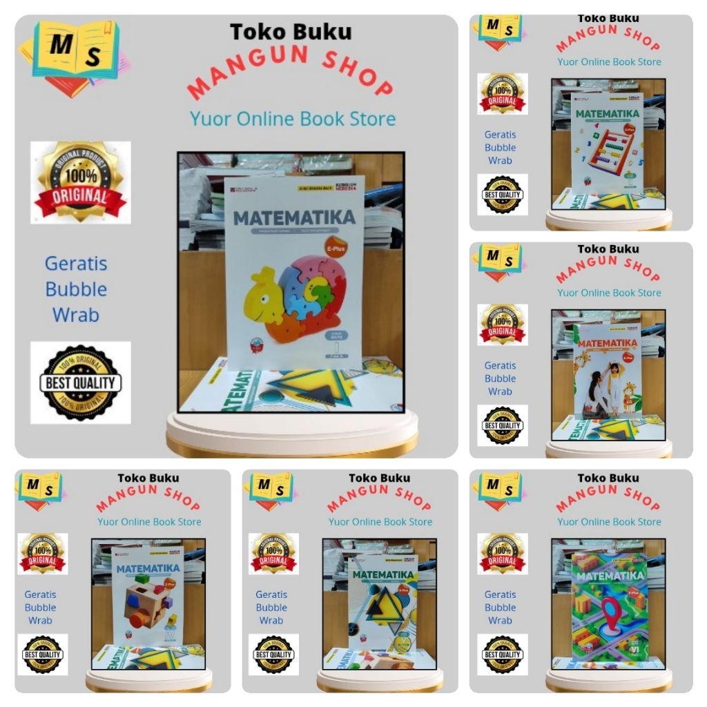 Buku E Plus Matematika Kelas 1,2,3,4,5,6 SD/Mi Kurikulum Medeka Mediatama