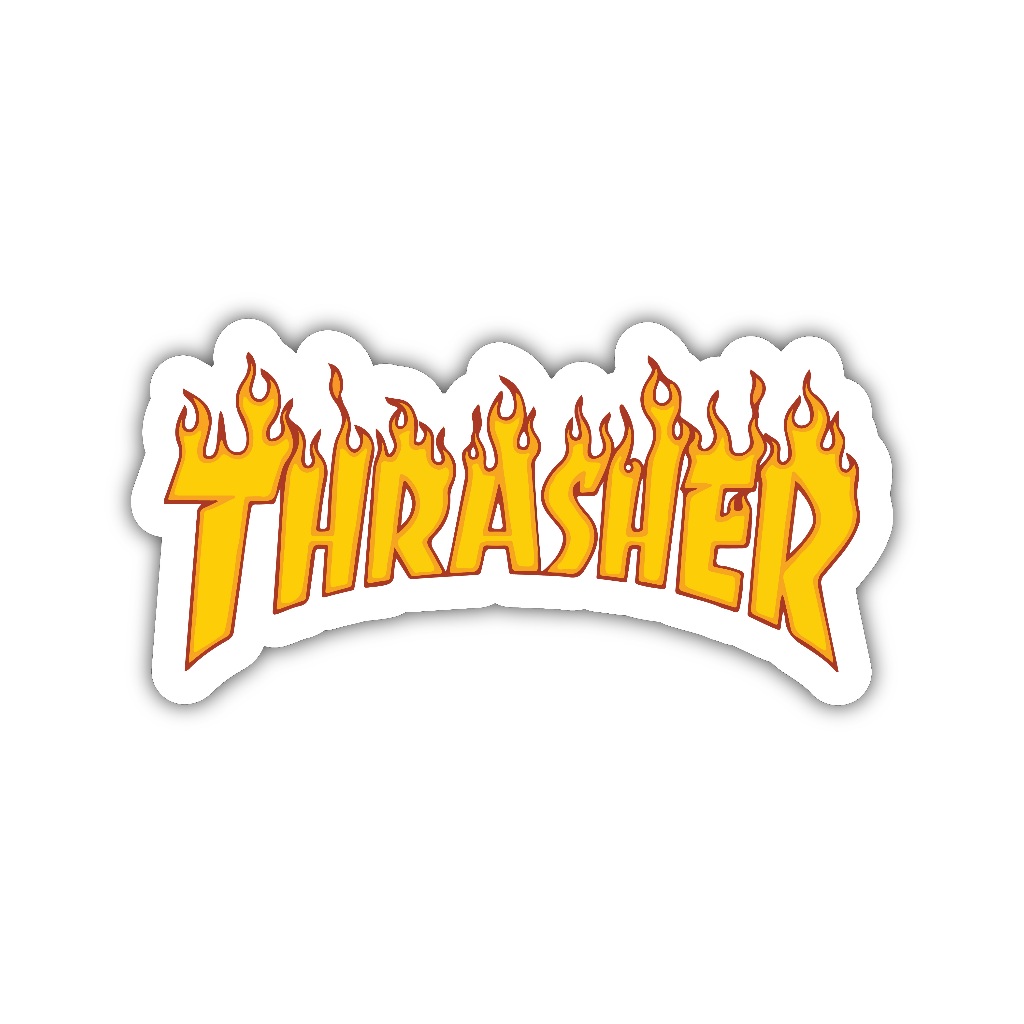 

ZV146 sticker thrasher karakter kartun anime aesthetic, stiker vinyl satuan
