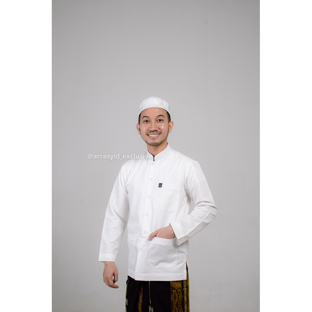 Koko Haibah putih tulang katun  Ar Rasyid Exclusive