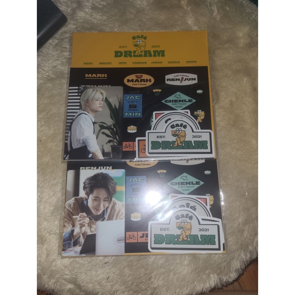 jeno renjun nct dream luggage sticker photocard set dream cafe