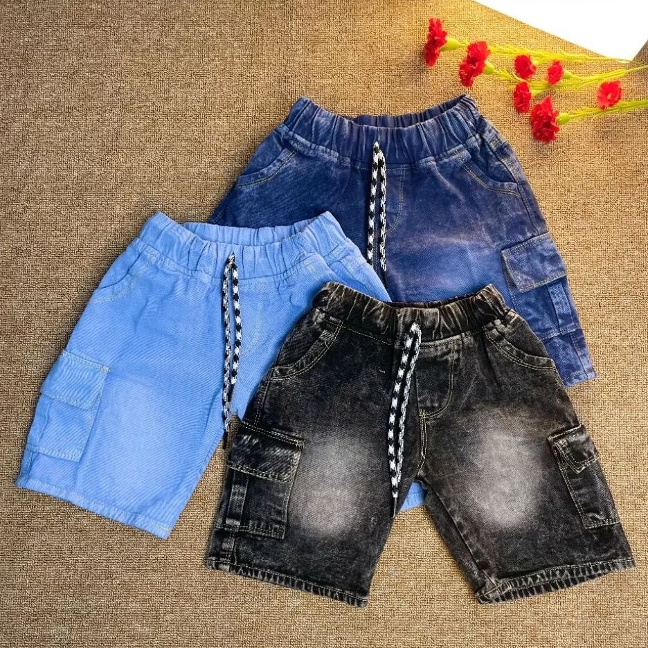 CELANA PENDEK JEANS CARGO ANAK LAKI LAKI / CELANA PENDEK ANAK LAKI LAKI / CELANA PENDEK ANAK