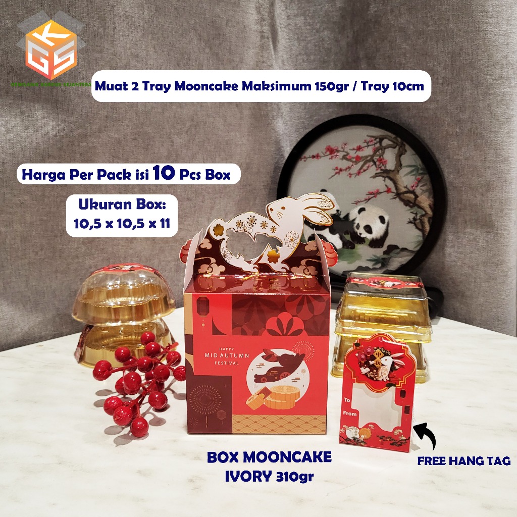 

10PCS BOX MOONCAKE ISI 2 BOX MOONCAKE 100GR - 150GR BOX MOONCAKE