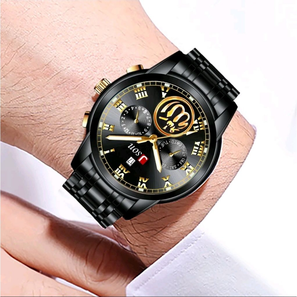 Jam Tangan Pria Json Original 100%  Anti Air Baret Kuat Tahan lama Motif Arab