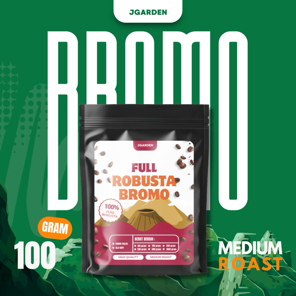 

Kopi 100% Robusta Bromo Premium 100 gram