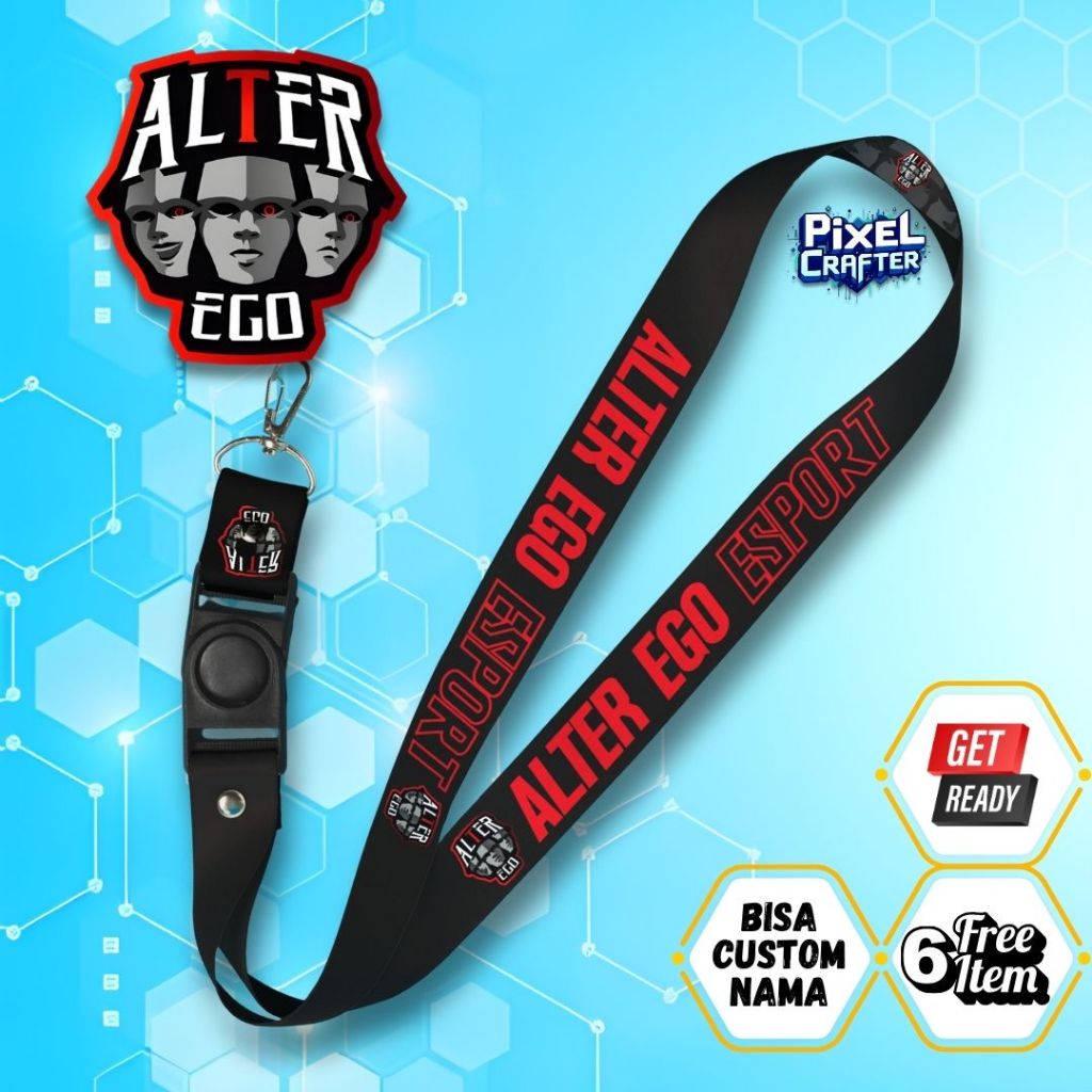 

LANYARD ALTER EGO ESPORT HITAM | GANTUNGAN HP | GANTUNGAN P0D | GANTUNGAN KUNCI | GANTUNGAN ID CARD