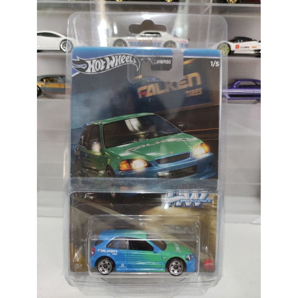 Hot Wheels - Honda Civic Type R Falken [Free protector]
