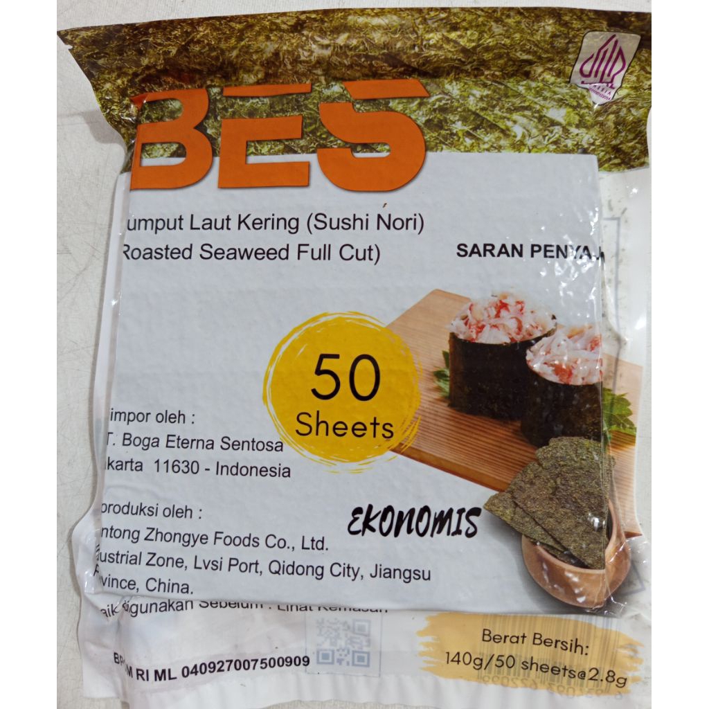 

BES sushi nori 50s 140gram