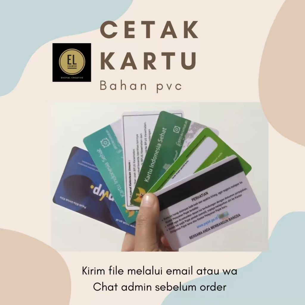 

cetak kartu pvc bahan tebal proses sehari bisa satuan