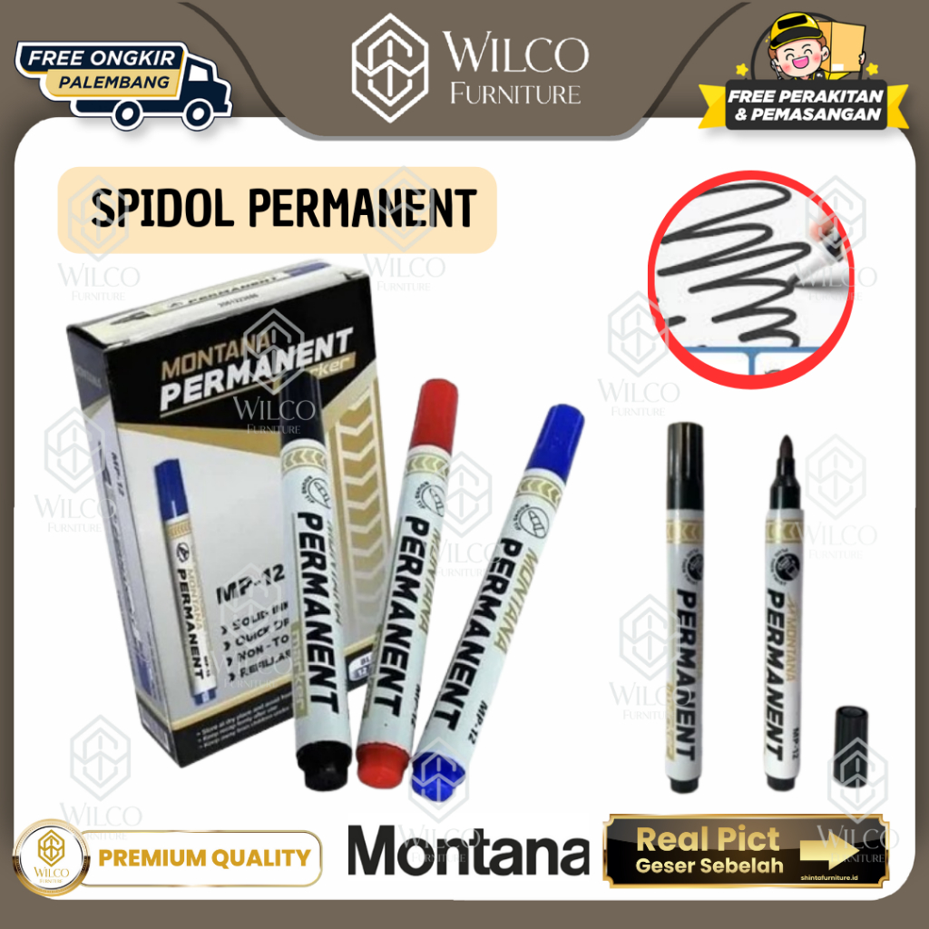 

Spidol Permanent Montana | Pensil Spidol Awet Tidak Mudah Hilang | Spidol Murah Palembang