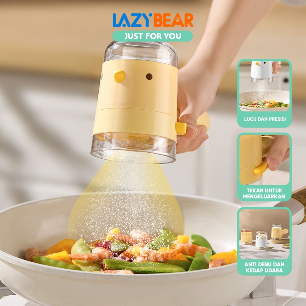 LAZY BEAR Dispenser Bumbu Garam Lada Merica Tabur E41 Salt Pepper Sprinkle Spray