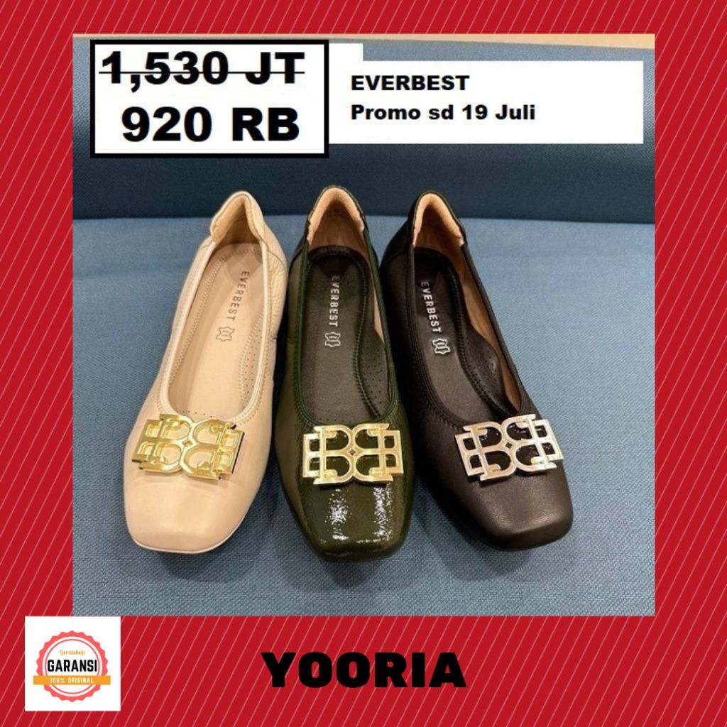 Sepatu flat wanita Everbest seri YOORIA sale original 100%
