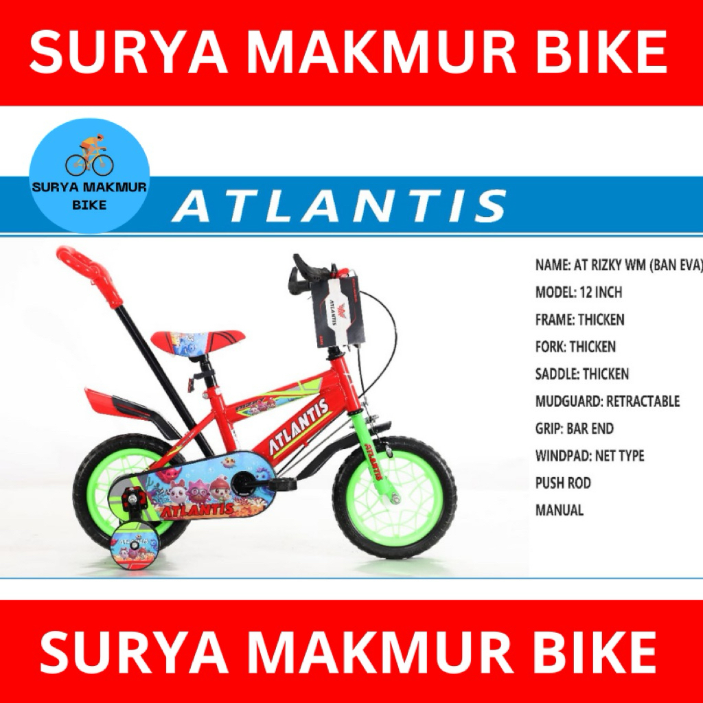 Sepeda Bmx 12” Salvo-Bmx 12”Atlantis Rizky ban Eva new
