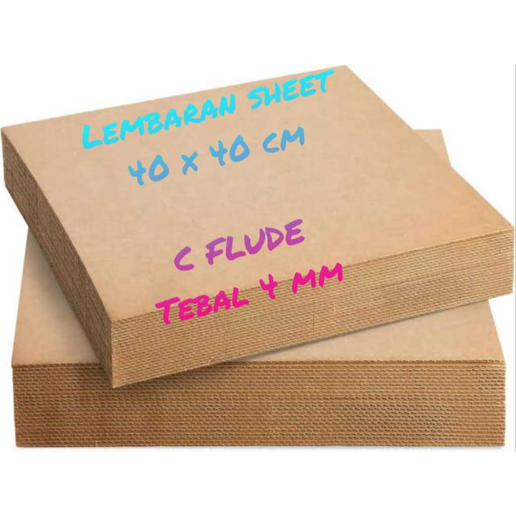 

KARDUS SHEET LEMBARAN 40 X 40 CM POLOS TEBAL 4MM C-FLUDE 40X40 CM / 40X40 CM