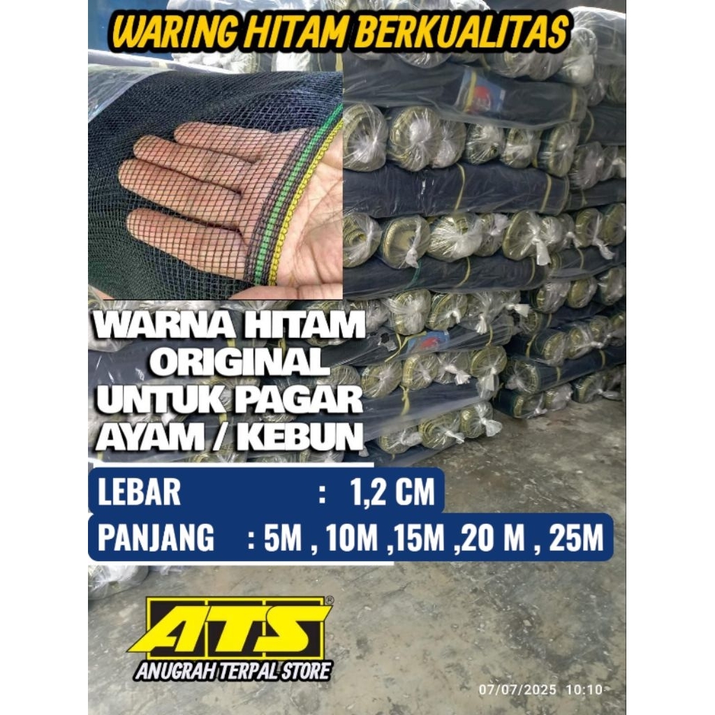 PROMO JARING WARING LEBAR 1.2 CM PANJANG ( 5M , 10M , 15M , 20M , 25M ) UNTUK KANDANG AYAM, PAGAR TA