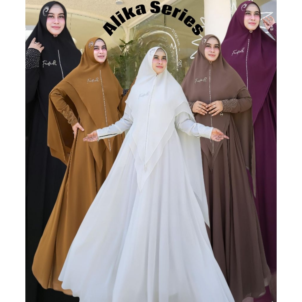ALIKA SERIES BY FARFADH SYARI GAMIS PREMIUM MEWAH SIMPLE ELEGANT GAMIS LEBARAN