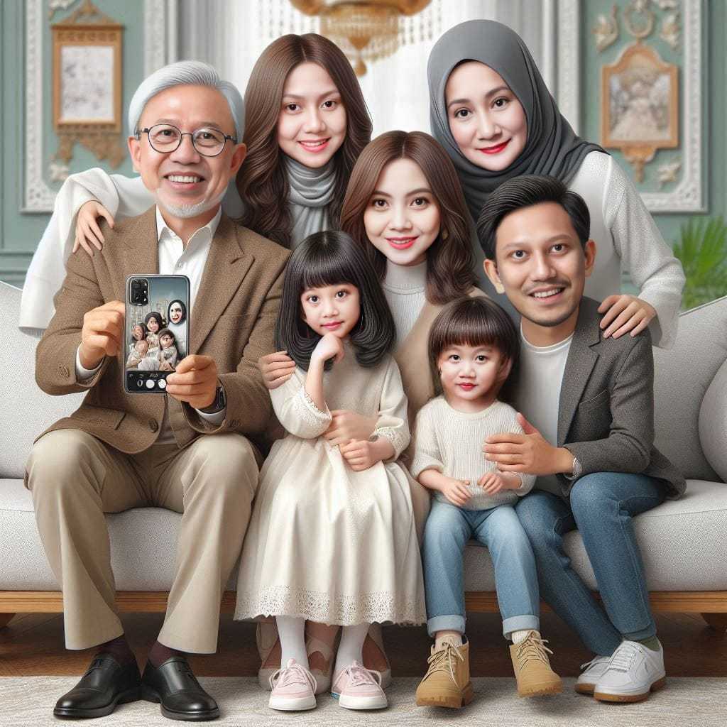 Edit Foto Karikatur AI Keluarga/Perorangan/Perusahaan