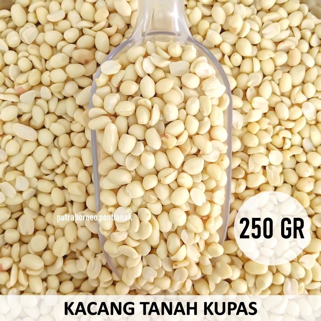 

Kacang Kupas Asli 250 gr / Kacang Tanah Kupas Bahan Kue