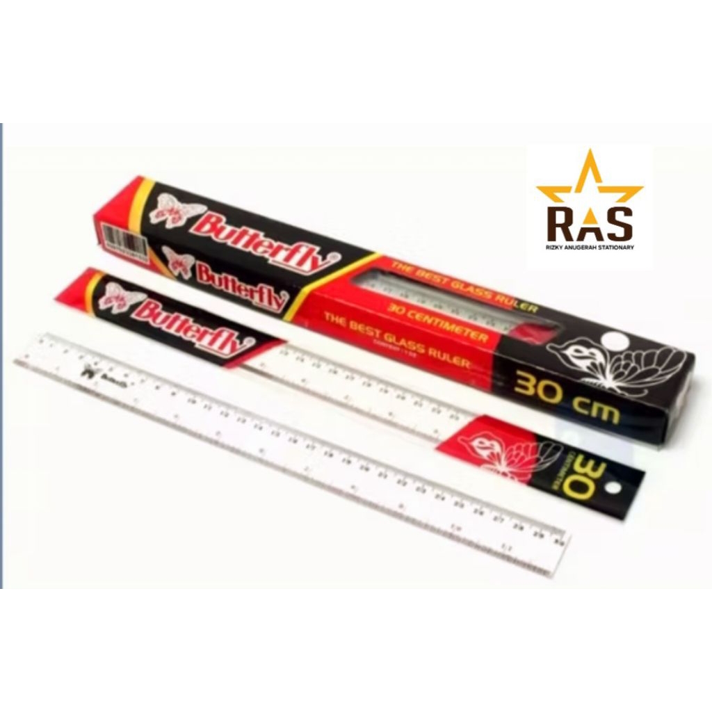 

( Grosir & Ecer ) Penggaris Butterfly 30cm