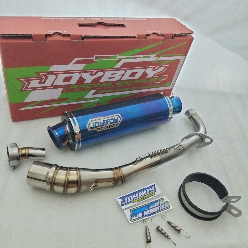 Knalpot Joyboy Racing suara bas empuk free DB killer cocok untuk motor NMAX, Genio, Mio, Vario, Beat