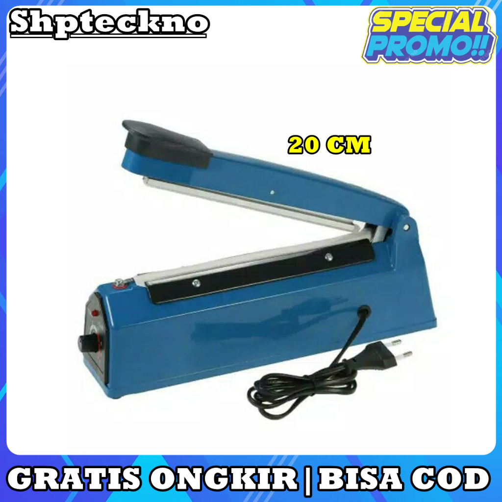 Press Plastik Impulse Sealer Pres Plastik Panjang 20 cm Vacuum Listrik Perekat