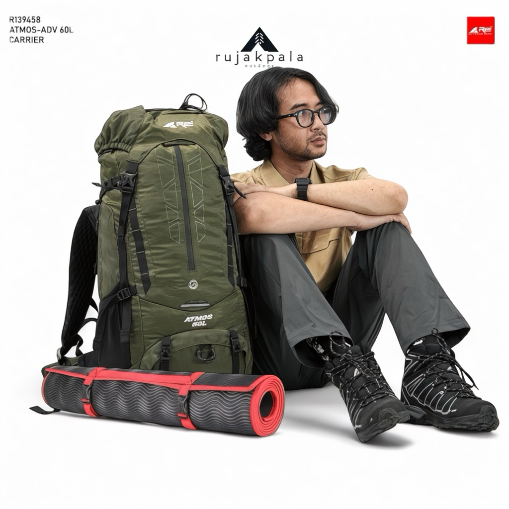 carrier arei Atmos ADV 60L free matras camping / tas mendaki hiking / tas gunung rei