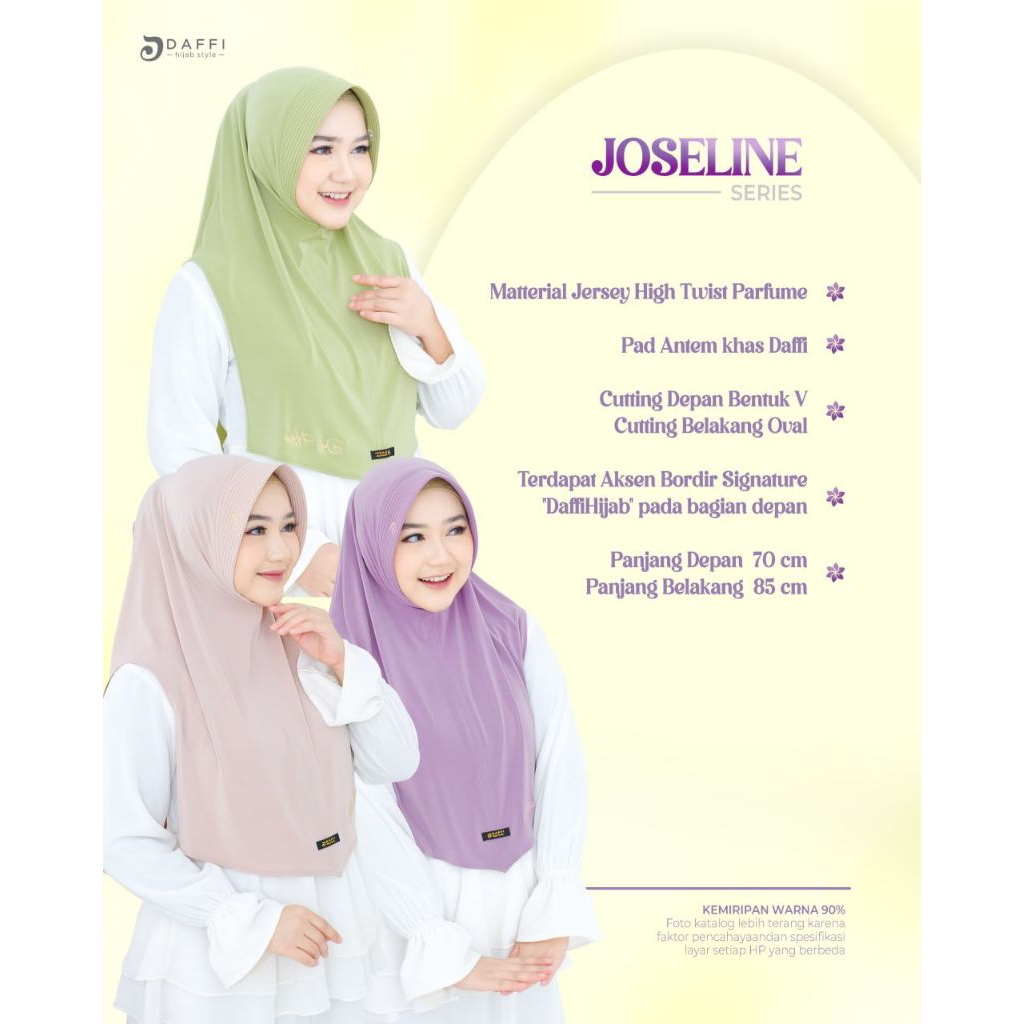 Hijab Daffi Joseline Series Batch 13 hijab instan jilbab instan berkualitas ORi Daffi