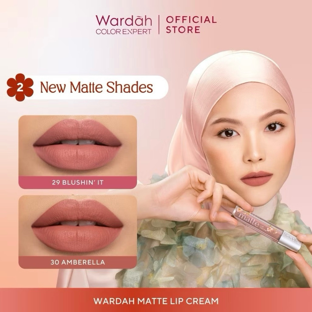 NEW Wardah Matte Lip Cream 4 g  - Matte -Liptint-Lip-Stain-Lipgloss-Lipstik-Lip Tint-Lip Matte-Lipst