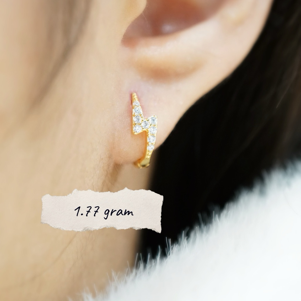 Anting Emas Diamond Looks Hermess Limited‼️Klip Anting Tory Burch Emas Asli Anting Berlian looks ali