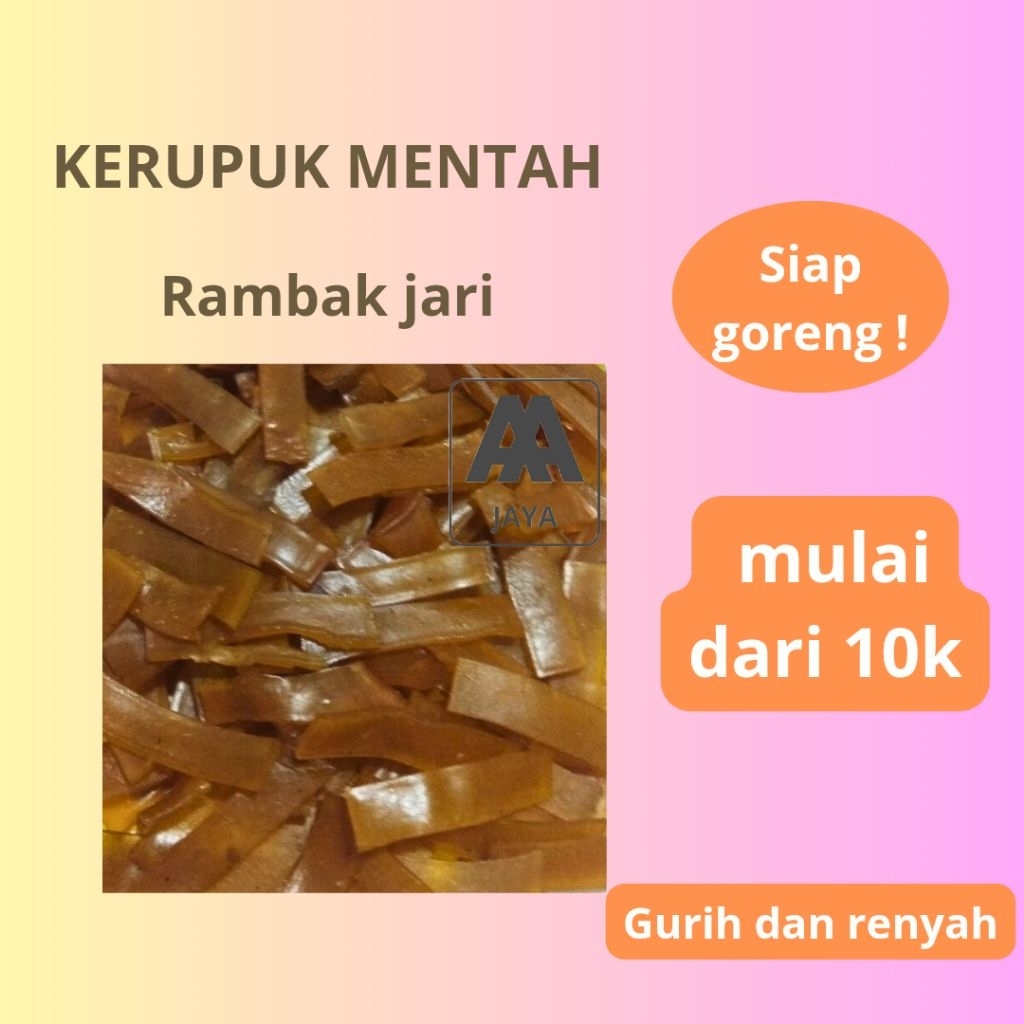 

Kerupuk Mentah Rambak Jari Siap Goreng - Gurih & Renyah