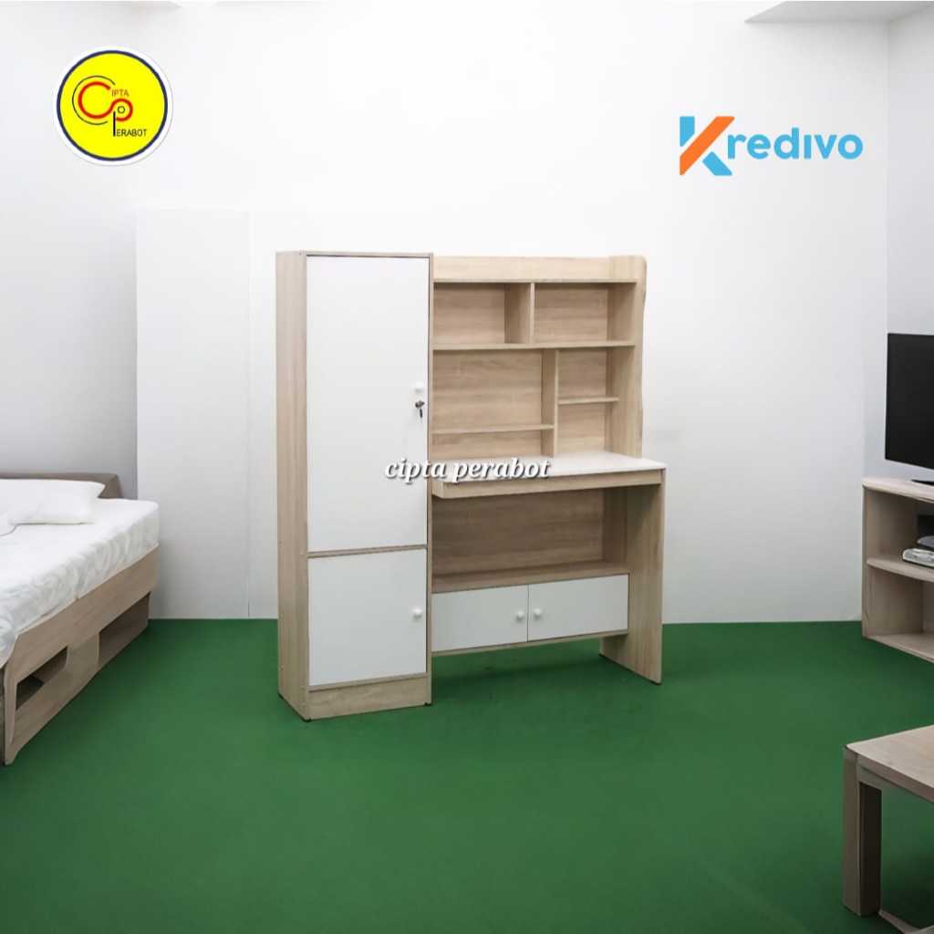meja belajar anak bahan Olympic minimalis modern lemari