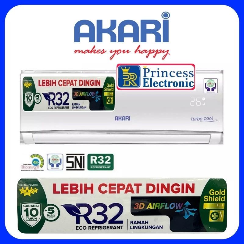 Ac Akari 1/2 pk Low watt unit only