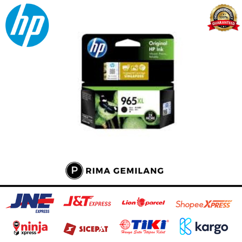 Cartridge HP 965XL Tinta Printer Black  965 XL Hitam Warna Original Produk