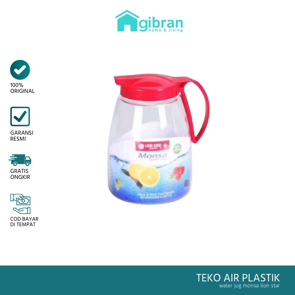 Teko Eskan LION STAR Monsa Water Jug K-29 Pitcher Plastik 2,1 Liter Original